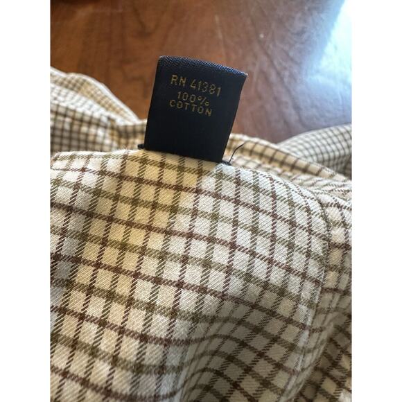 Ralph Lauren Shirt Men's Cream Beige Check Long Sleeve Button Down XL - Picture 7 of 7